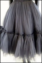Ballerina - Black Tulle Tiered Midi Dress