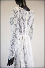 Vintage 1960s White Lace Sheer Gown