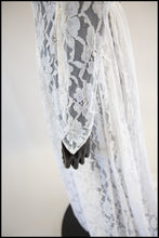 Vintage 1960s White Lace Sheer Gown