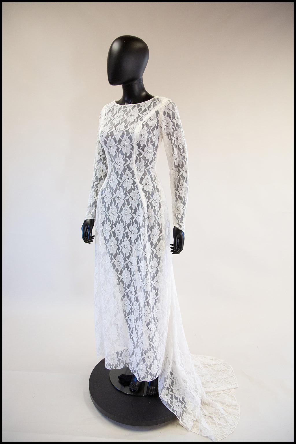 Vintage 1960s White Lace Sheer Gown – ALEXANDRA-KING