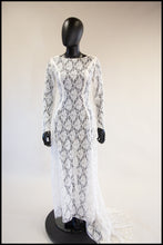 Vintage 1960s White Lace Sheer Gown