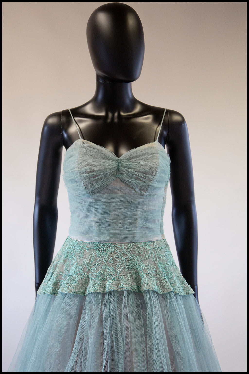 Vintage 1950s Seafoam Tulle Dress