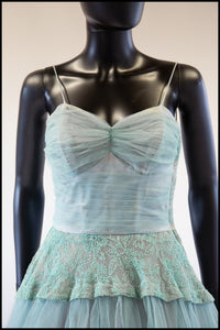 Vintage 1950s Seafoam Tulle Dress