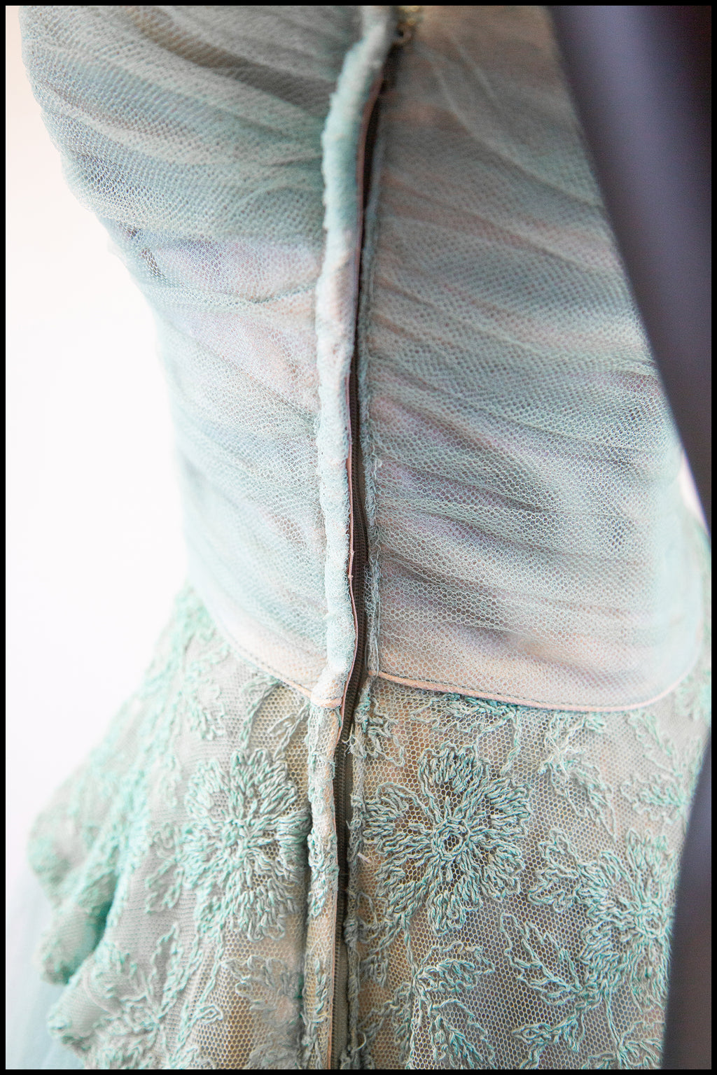 Vintage 1950s Seafoam Tulle Dress