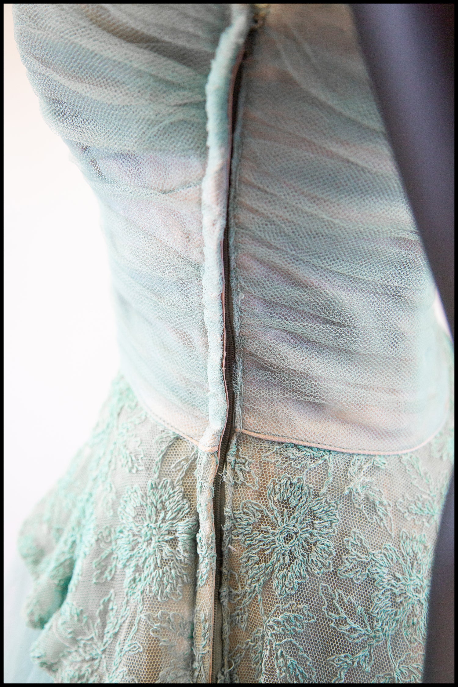 Vintage 1950s Seafoam Tulle Dress