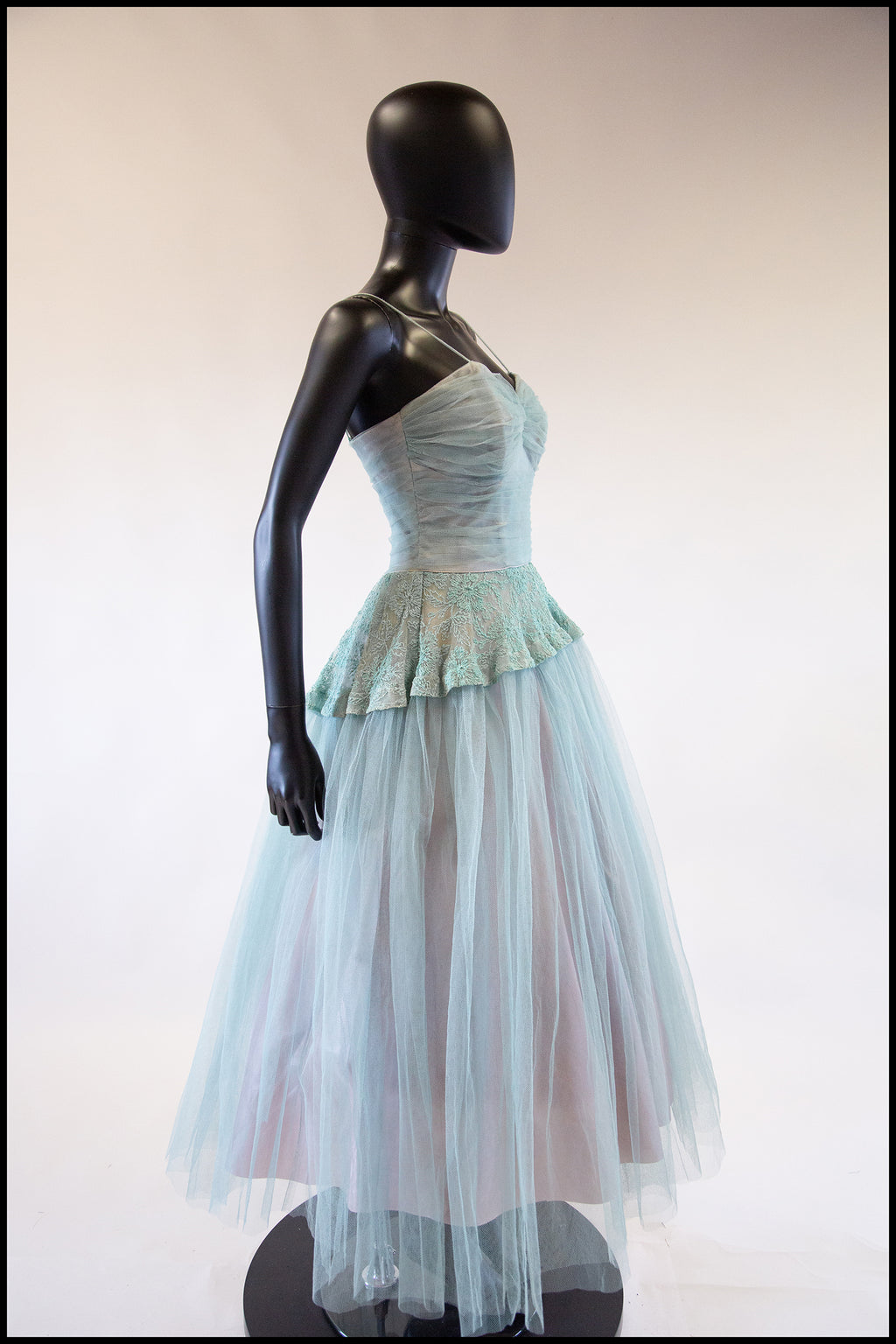 Vintage 1950s Seafoam Tulle Dress