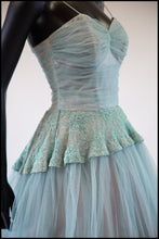 Vintage 1950s Seafoam Tulle Dress