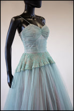 Vintage 1950s Seafoam Tulle Dress