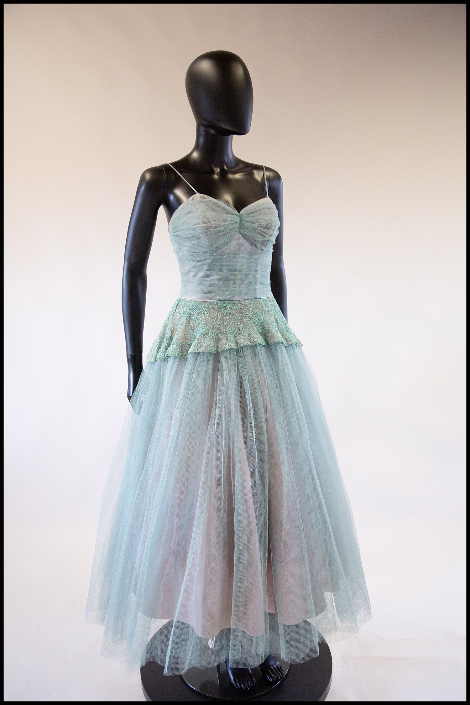 Vintage 1950s Seafoam Tulle Dress