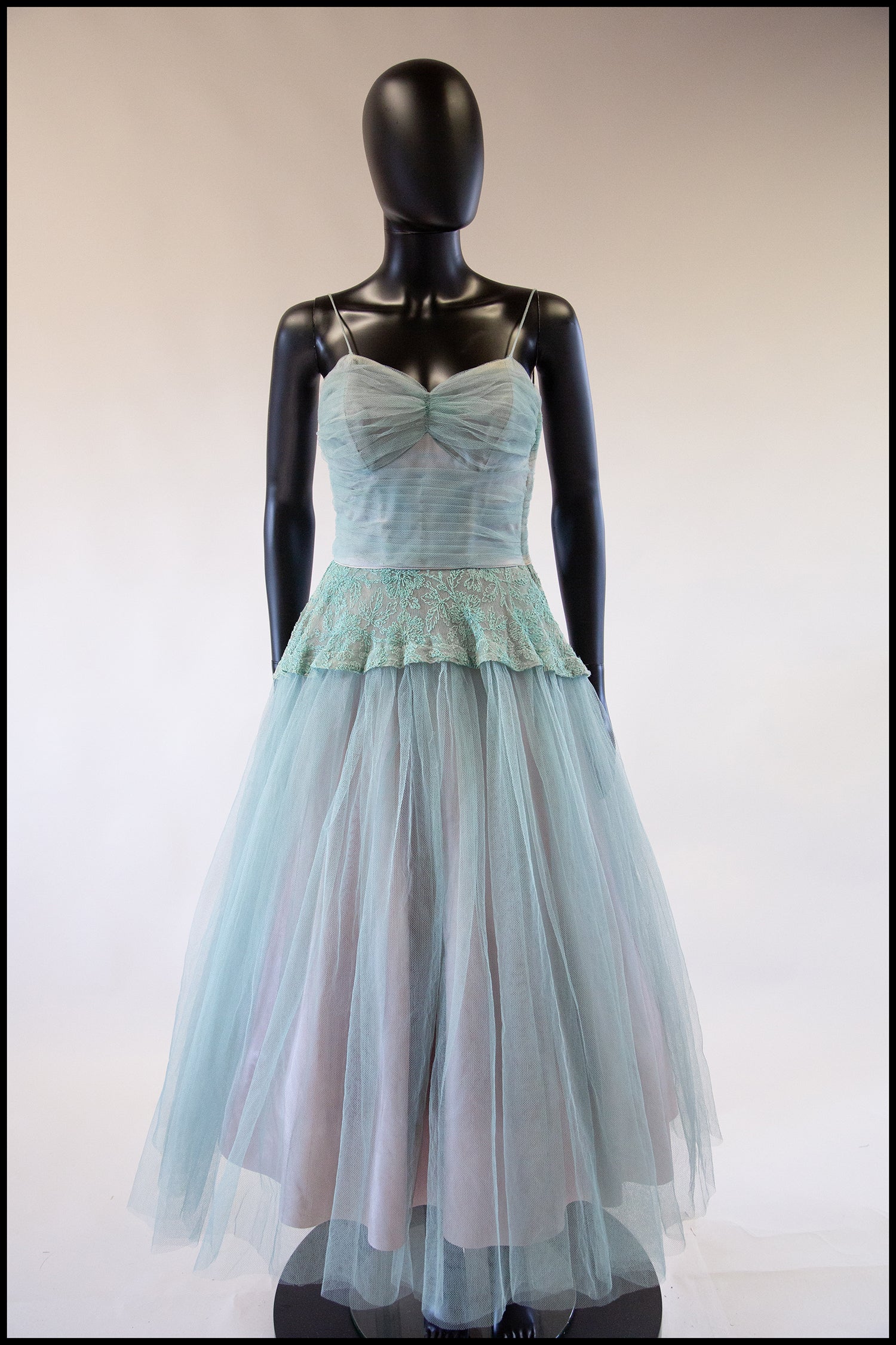 Vintage 1950s Seafoam Tulle Dress