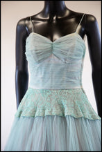 Vintage 1950s Seafoam Tulle Dress