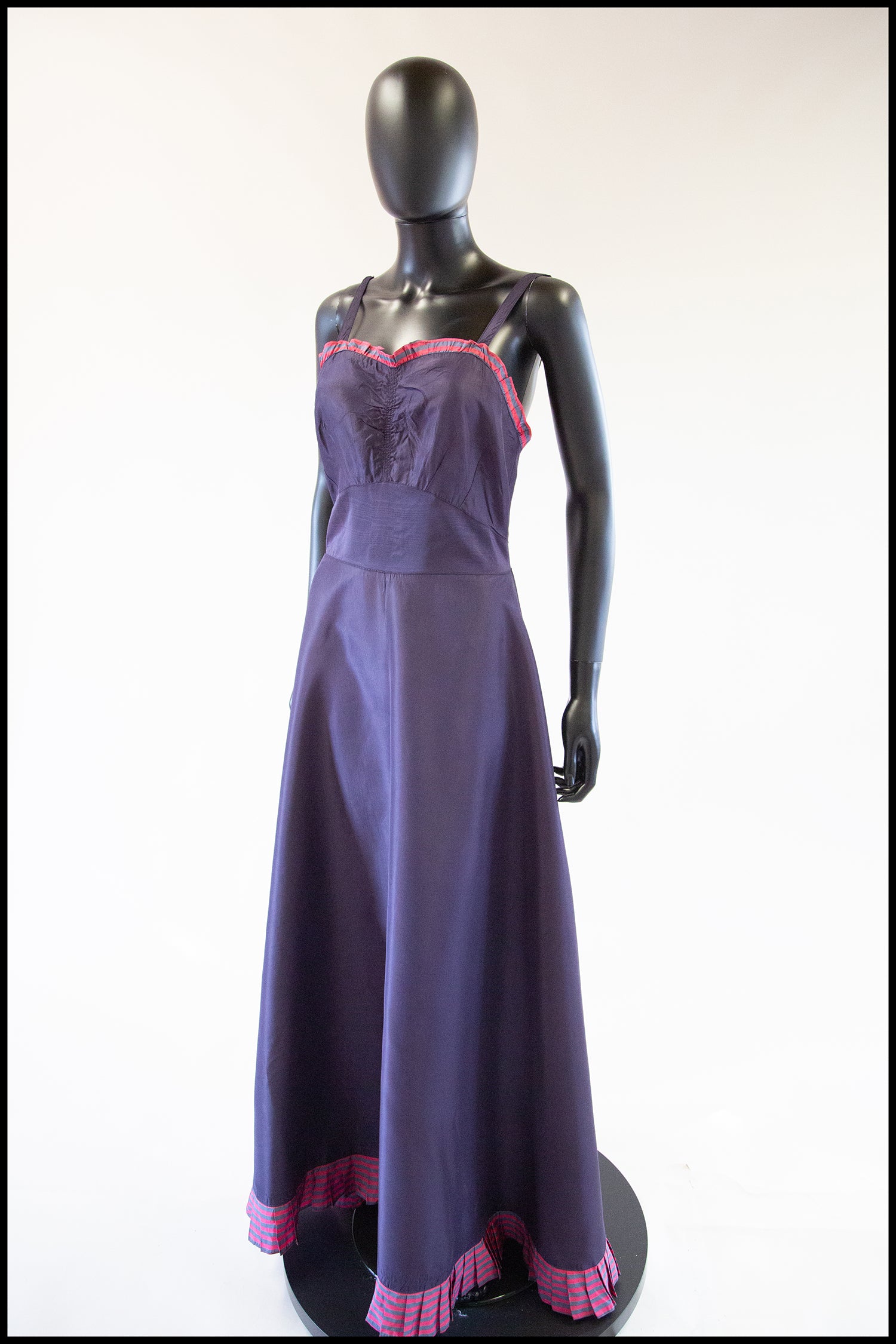 Vintage 1930s Purple Taffeta Slip Dress