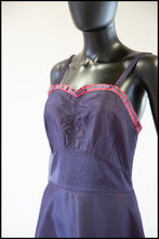 Vintage 1930s Purple Taffeta Slip Dress