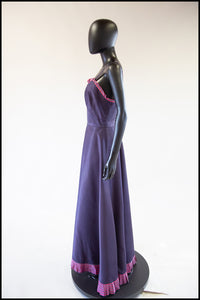 Vintage 1930s Purple Taffeta Slip Dress