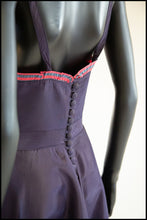 Vintage 1930s Purple Taffeta Slip Dress