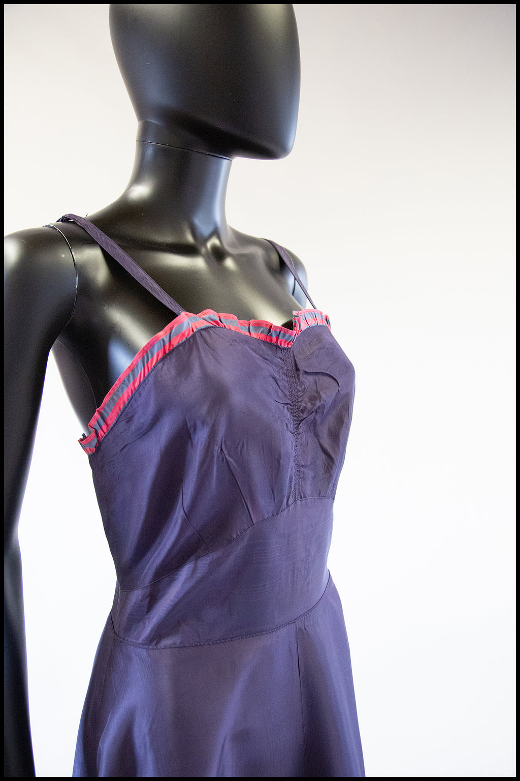 Vintage 1930s Purple Taffeta Slip Dress
