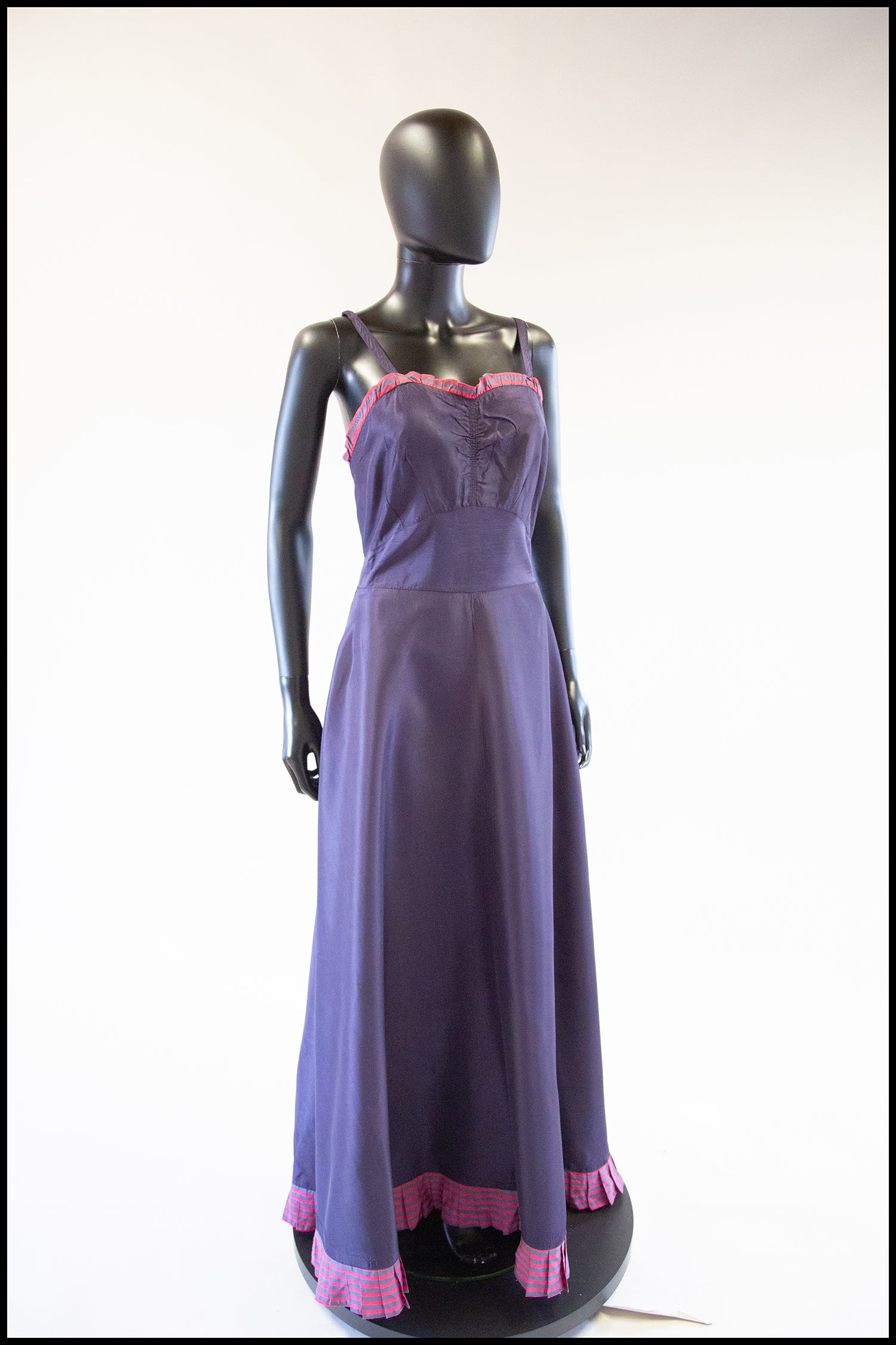 purple taffeta dress Gina Fratini 1980s Purple Silk Taffeta Juliet Sleeve Gown Featherstone Vintage