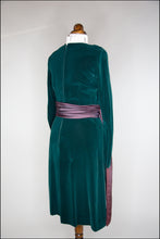 Vintage 1950s Green Velvet Wiggle Dress