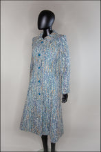 Vintage 1970s Hardy Amies Blue Tweed Coat