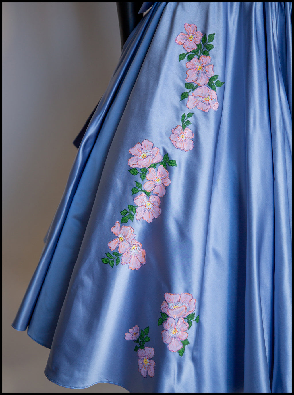 Brier Rose - Blue Silk Duchess Satin Dress