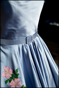 Brier Rose - Blue Silk Duchess Satin Dress