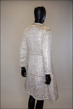 Vintage 1960s Gold Silk Dress and Coat Suit