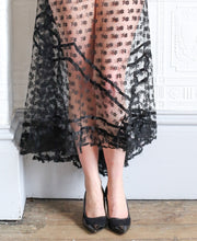Vintage 1920s Black Lace Skirt