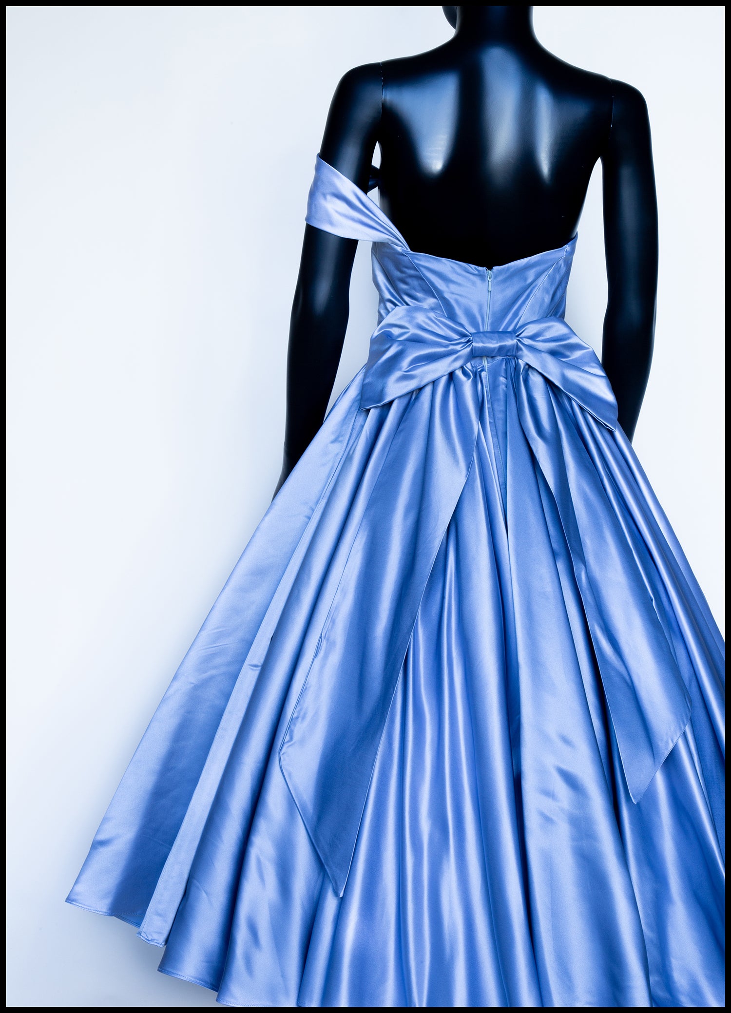 Hong Di Trapezoid Side Pocket Duchess Satin Floor Length Dress | MEAN BLVD