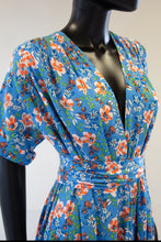 'Blue Belle' Floral Cotton Midi Dress