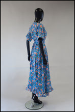 'Blue Belle' Floral Cotton Midi Dress