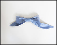 Large Blue Silk Hair Bow