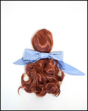 Large Blue Silk Hair Bow