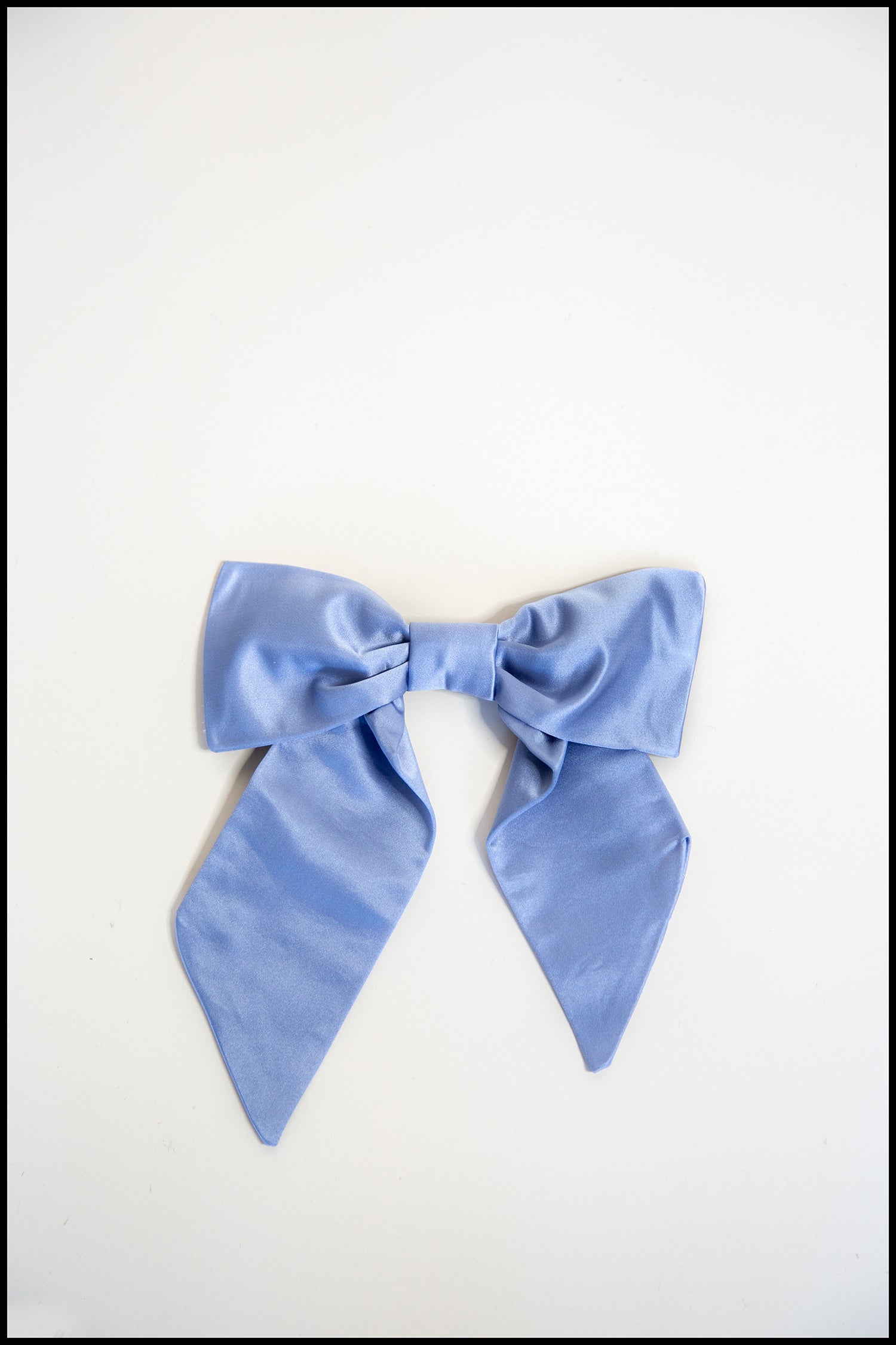 Dusky Blue Silk Hair Bow