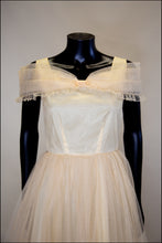 Vintage 1930s Champagne Tulle Gown