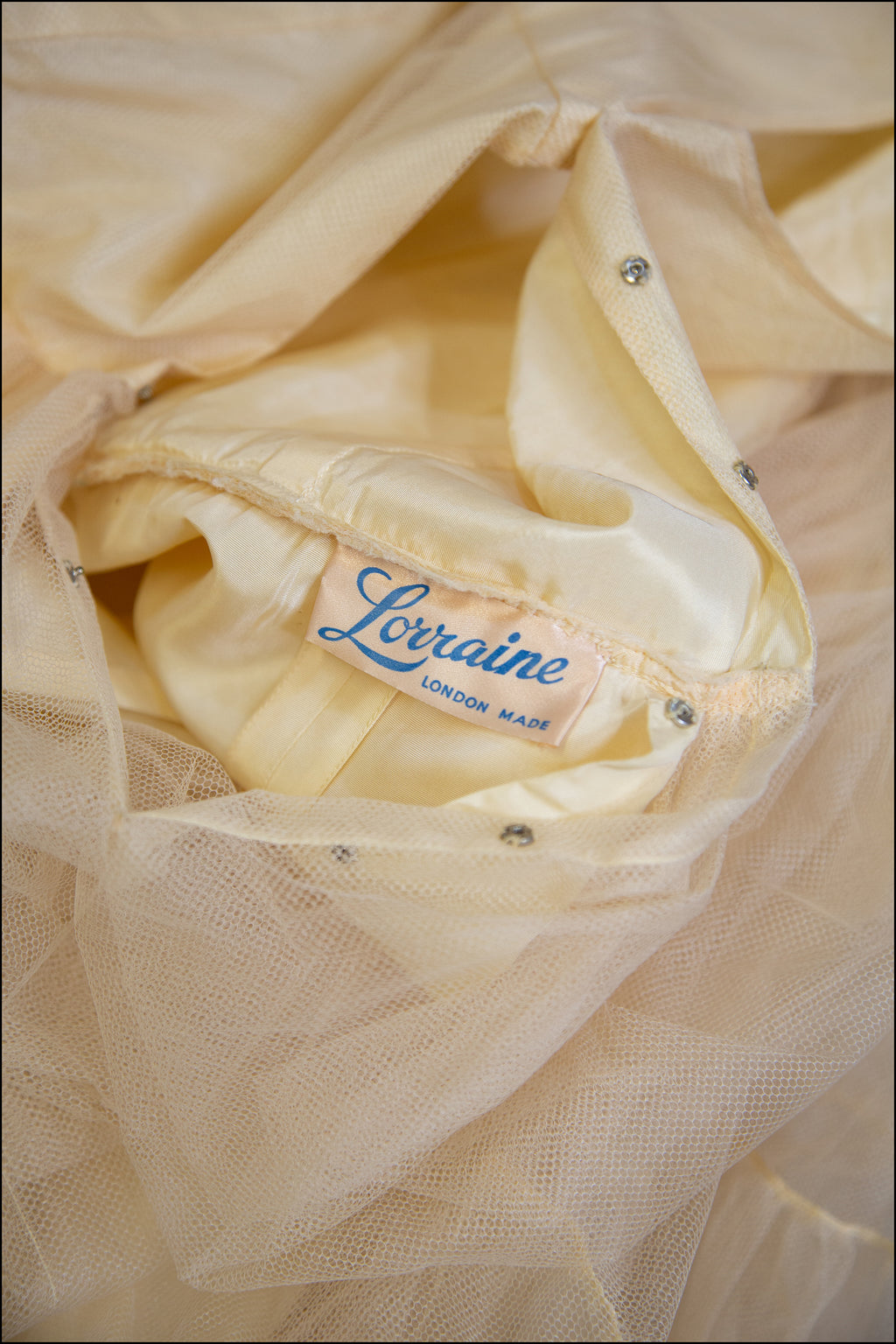 Vintage 1930s Champagne Tulle Gown