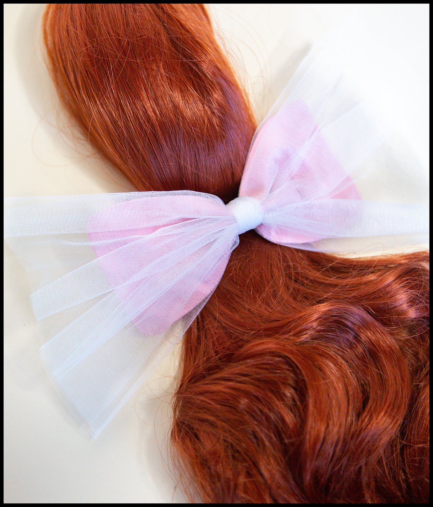 Pink Tulle & Silk Hair Bow