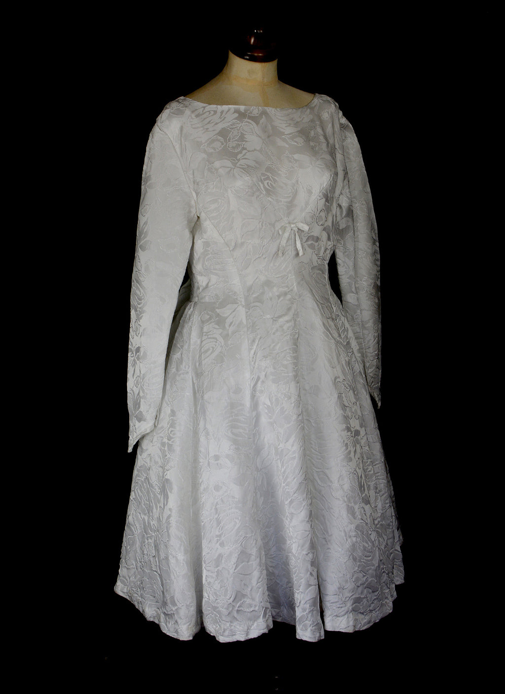 Vintage 1960s Brocade Wedding Dress