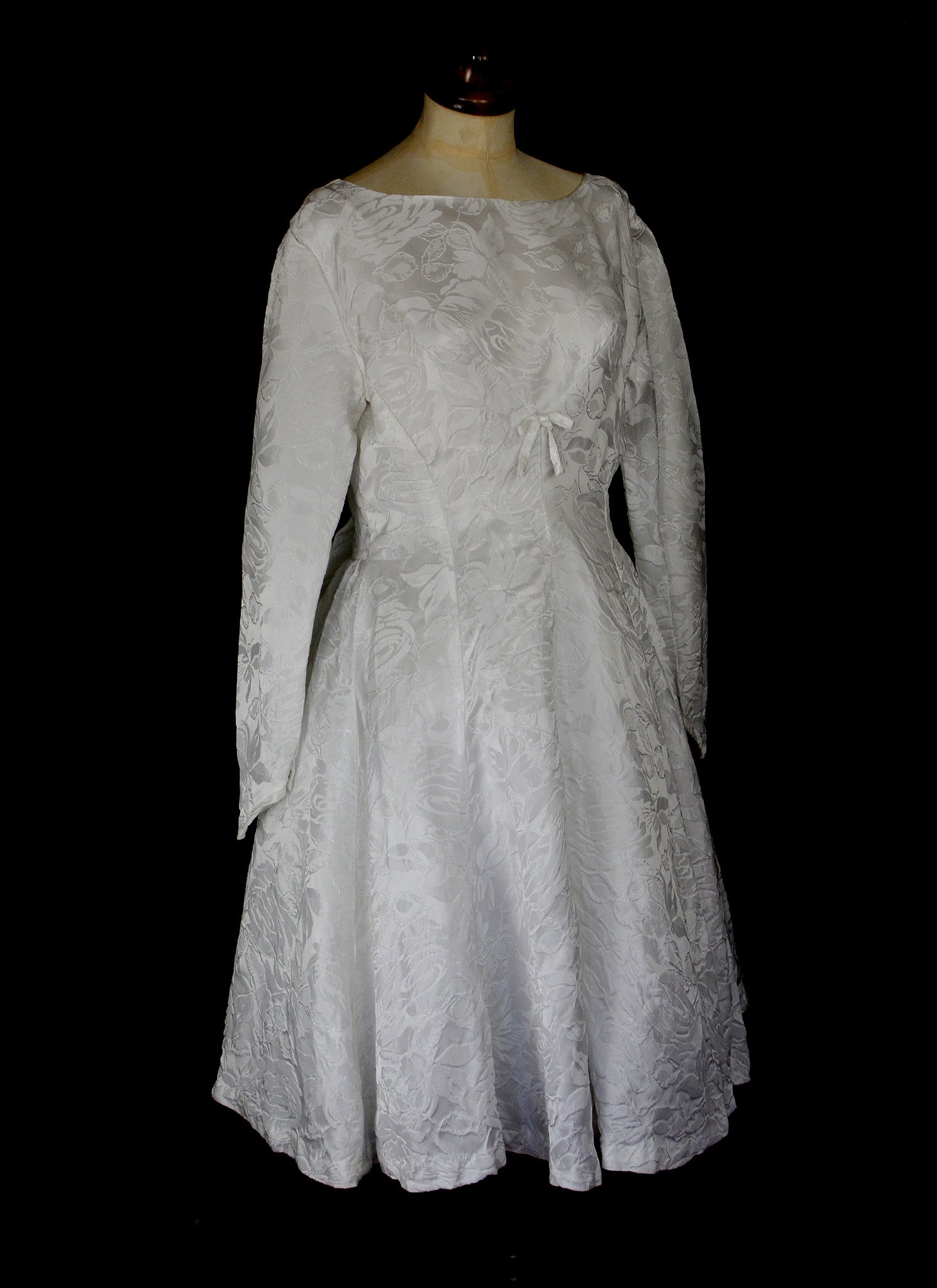 Vintage 1960s Brocade Wedding Dress
