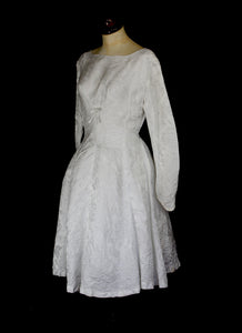 Vintage 1960s Brocade Wedding Dress