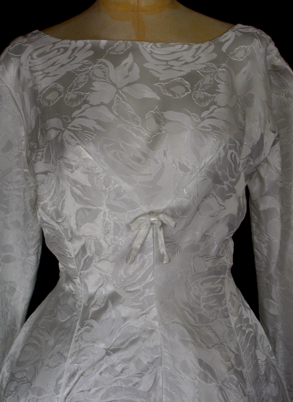 Vintage 1960s Brocade Wedding Dress