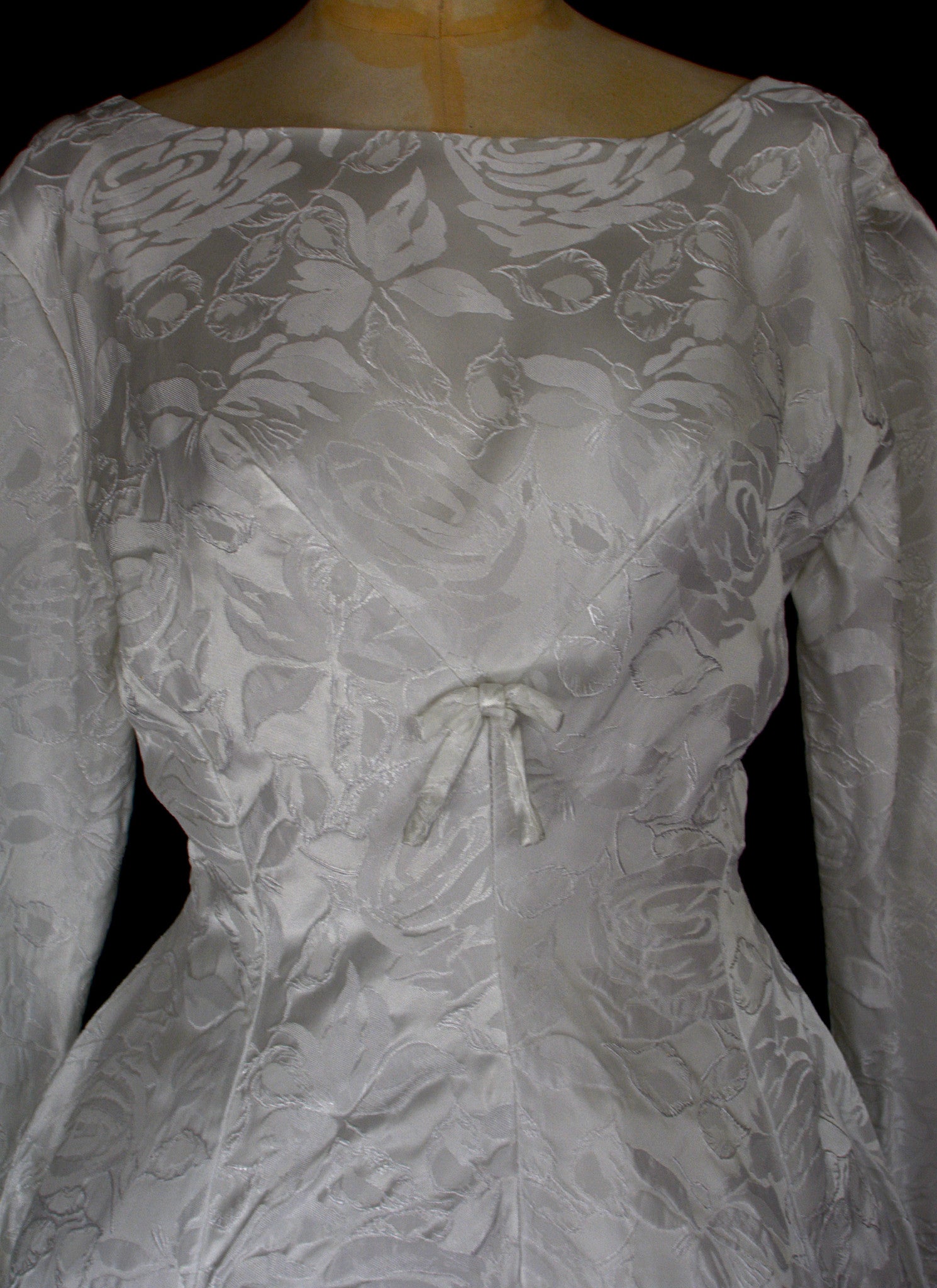Vintage 1960s Brocade Wedding Dress
