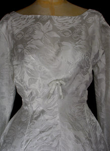 Vintage 1960s Brocade Wedding Dress