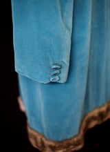 Vintage 1950s Blue Velvet Princess Coat