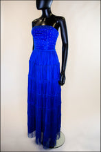 Lapis - Fringed Silk Gown