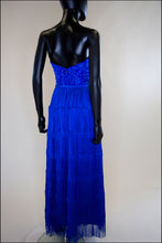 Lapis - Fringed Silk Gown