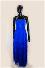 Lapis - Fringed Silk Gown