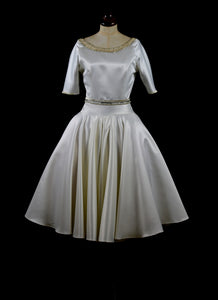 Christy - Bespoke Silk duchess satin full skirt gown