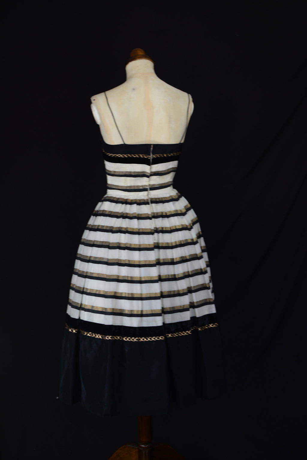 Vintage 1950s Stripe Cocktail Dress