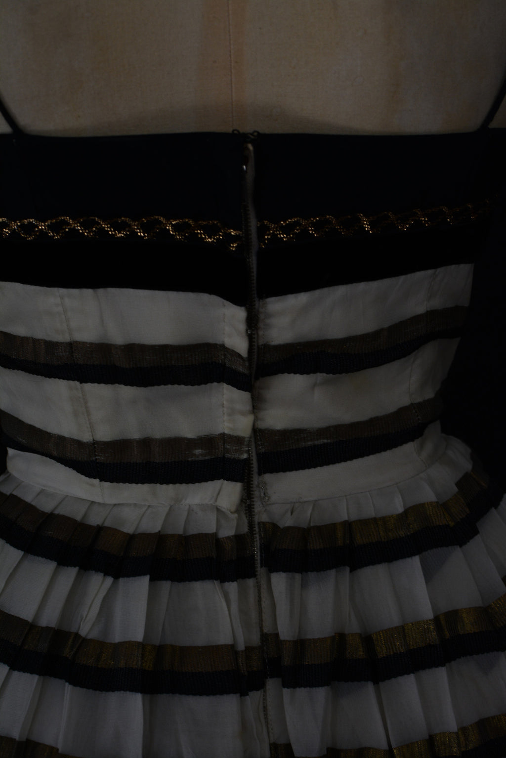 Vintage 1950s Stripe Cocktail Dress