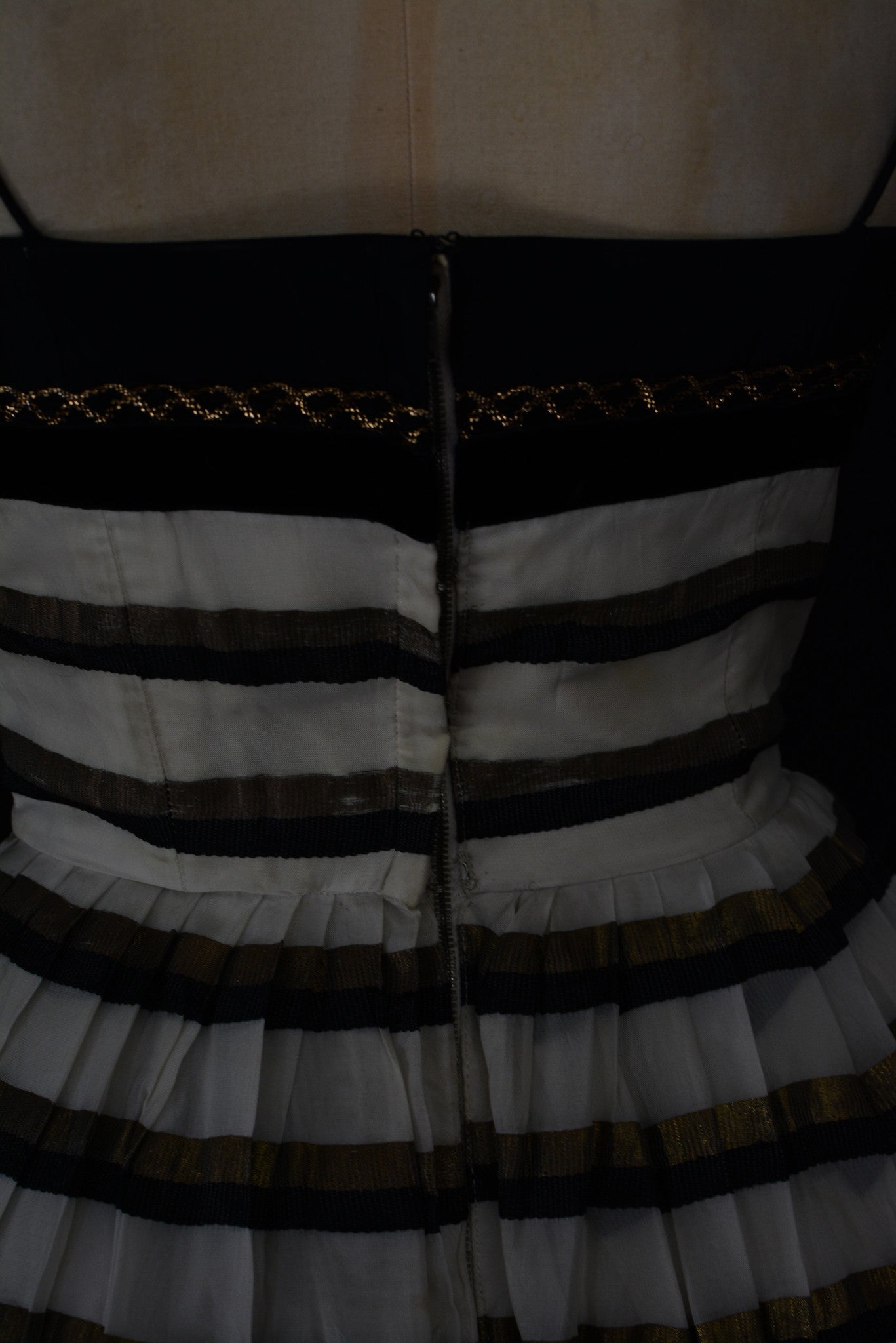 Vintage 1950s Stripe Cocktail Dress